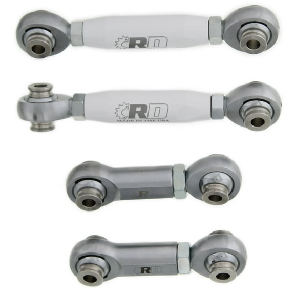 Front and Rear Sway Bar Links fit Polaris RZR RS1 2018-2022 White by Race-Driven
