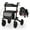Red, variant on Goplus Walker for Seniors Folding Rollator Walker with 9" Pneumatic Tires for All Terrain Black