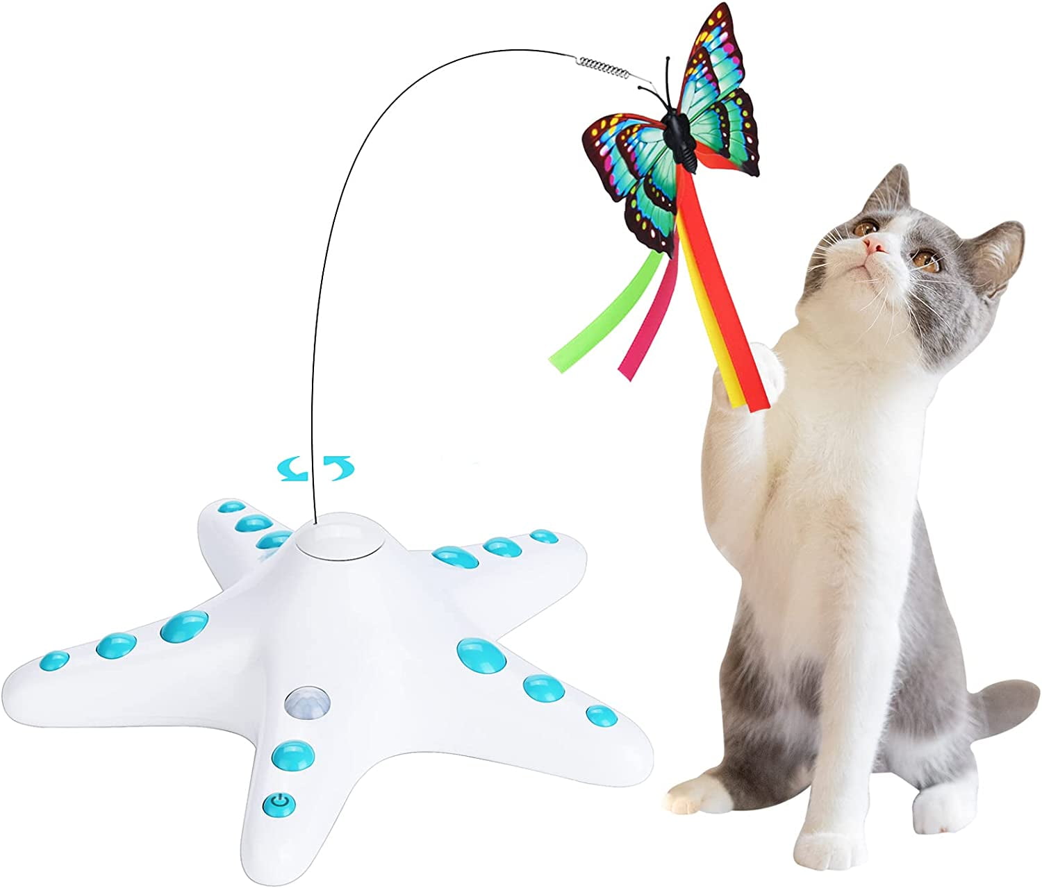 Cat Toy, Motion Sensor Interactive Kitten Toys with Fluttering
