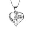 thumbnail image 3 of US1-2Pc 925 Sterling Silver Infinity Love Heart Cubic Zirconia Pendant Necklace, 3 of 5