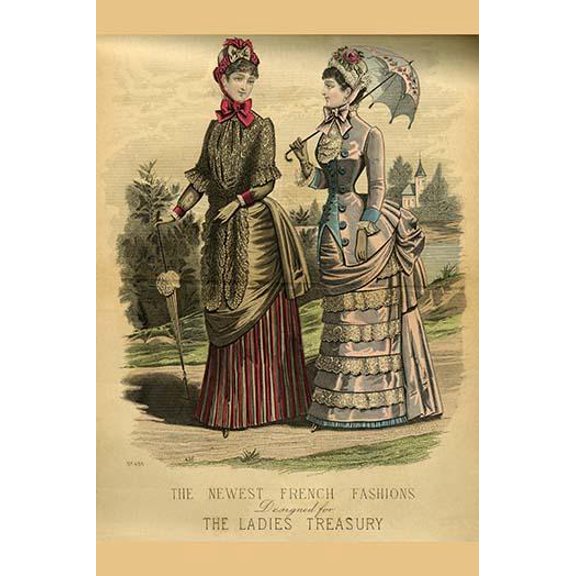Newest French Fashions - 1884-Fine Art Canvas Print (20" x 30")