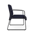 thumbnail image 3 of Waterfall Reception Sled Base Bariatic Chair / Charcoal Steel / Navy Blue, 3 of 5