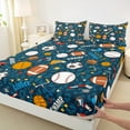 thumbnail image 4 of Feelyou Cartoon Football Baseball Twin Sheet Sets, Basketball Gaming Twin Fitted Sheet, Blue Leopard Print Flat Sheet, Ultra Soft Bedroom Decor, 3-Piece, 4 of 8