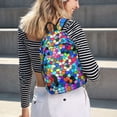 thumbnail image 5 of Easygdp Colorful Tie Dye Stained Glass 2 Mochila de Lona Resistente para Laptop, Compatible con Laptops de 15 a 17 pulgadas, Ideal para Escuela, Trabajo y Viajes-Small, 5 of 5