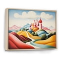 thumbnail image 3 of Designart "Mountainous Landscape with Multicolor Castles II" Extra Large Architecture Framed Wall Art - Traditional Multicolor Castles Bedroom Framed Canvas Wall Art, 3 of 7
