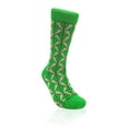 thumbnail image 3 of Green and Dark Beige Geometric Socks from the Sock Panda (Adult Large), 3 of 5