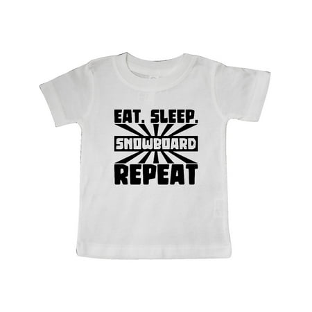 

Inktastic Eat Sleep Snowboard Repeat Gift Baby Boy or Baby Girl T-Shirt
