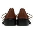thumbnail image 4 of YDN Women Fashion Round Toe Lace Up Pumps Comfortable Bowtie Chunky Low Heels Business Shopping Daily Shoes Size 6.5 Brown, 4 of 4