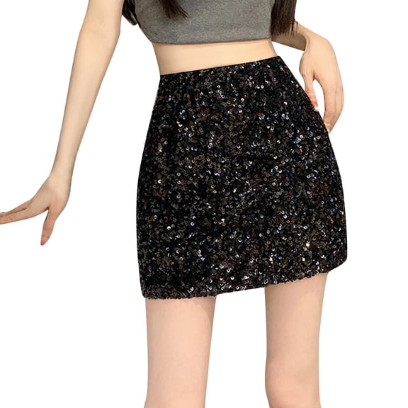 Sngxgn Women's Pleated Skater Skirt Basic Casual High Waisted Ruffles Flared Mini Skirts(Black,S)