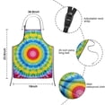 thumbnail image 3 of Rainbow Tie Dye Mandala Pattern Kids Aprons for Girls and Boys,Adjustable Neck Strap Toddler Aprons for Kids Cooking Baking, 3 of 6