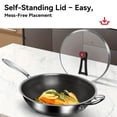 thumbnail image 7 of EASHZMFYTBF 13.3 Inch Stainless Steel Nonstick Wok With Stay-Cool Handle & Induction Ready - Dishwasher , Compatible with All Cooktops (Gas, Electric, Induction), Even Heat Distribution, 7 of 7