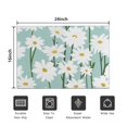 thumbnail image 5 of Teal Daisy Flower White Blooms Pattern Door Rugs,Washable Non Slip Door Mats Indoor,Decorative Door Mats,Entry Mat Indoor for Entrance,Bedroom,Kitchen,Bathroom,16"x24", 5 of 6