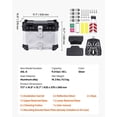 thumbnail image 7 of Universal Aluminum Alloy Motorcycle Top Case 45L Waterproof Detachable Leather Lined Tail Box with Lock Back Cushion Fits 99 Percent of Motorcycle Frames, 7 of 7