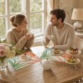 thumbnail image 5 of Unique Bargains 4 Pcs Rectangular Leaf Plant Print Placemat 17.72"x11.81" Beige Colorful, 5 of 5