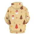 thumbnail image 6 of Santa Christmas Tree Regular Fit Hoodie, Sporty Pullover Hooded Sweatshirt for Men Women Muscle 4XL, 6 of 6