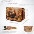 thumbnail image 7 of TSOVTHRID Rooster Maple Leaf Print Crossbody Bag Women's Shoulder Handbag Cell Phone Purse PU Leather Autumn Crossbody Handbags Purses with Wide Strap, 7 of 7