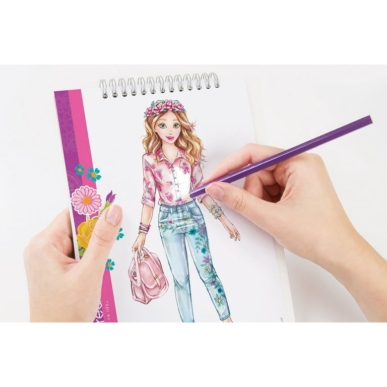 Make It Real: Fashion Design Sketchbook: Blooming Creativity - Includes 90  Stickers & Stencils, Draw Sketch & Create, Fashion Coloring Book, Tweens &  Girls, Kids Ages 6+ 