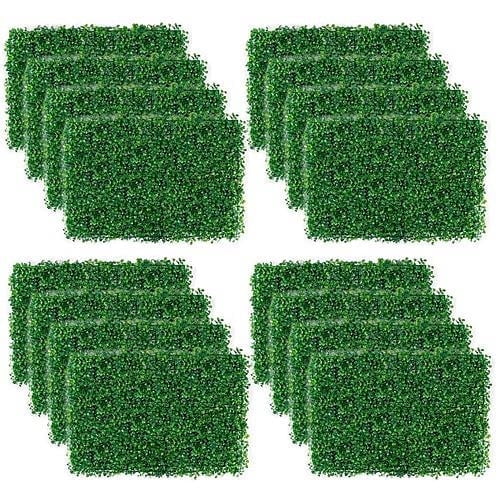 iNova 12-Count 23.6x15.75in Artificial Boxwood Greenery Panel