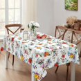 thumbnail image 2 of Spring Summer Floral Tablecloth Rectangle 60x102 Inch, Outdoor Tablecloth Vintage Birds Flower Table Cloth Decor for Dinner Party Picnic, 2 of 6