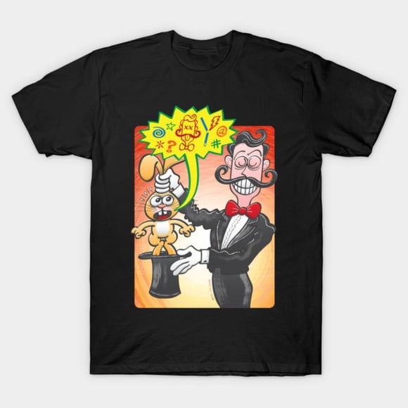 Mad Rabbit Cursing The Magician Funny Animal Humor Tee T-Shirt