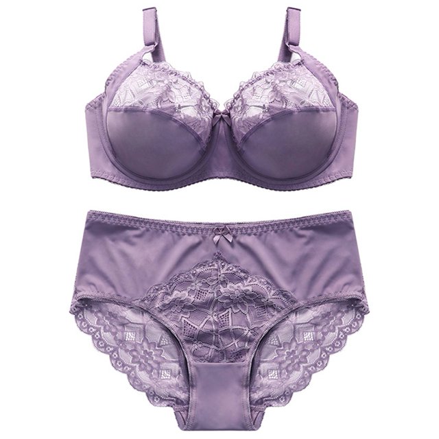 Conjuntos de bragas y sujetador para mujer, 2 uds., conjuntos de lencería de encaje, ropa interior acolchada cómoda para mujer