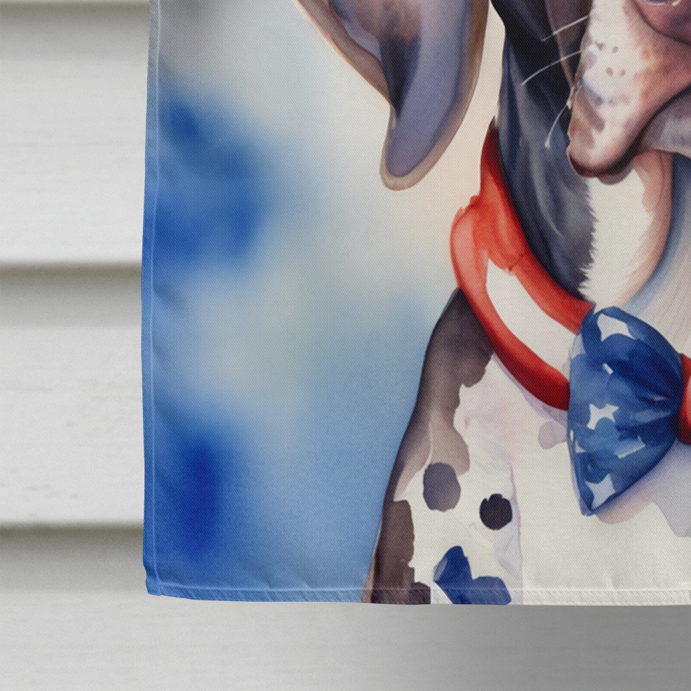 German Shorthaired Pointer Patriotic American House Flag 28 in x 40 in