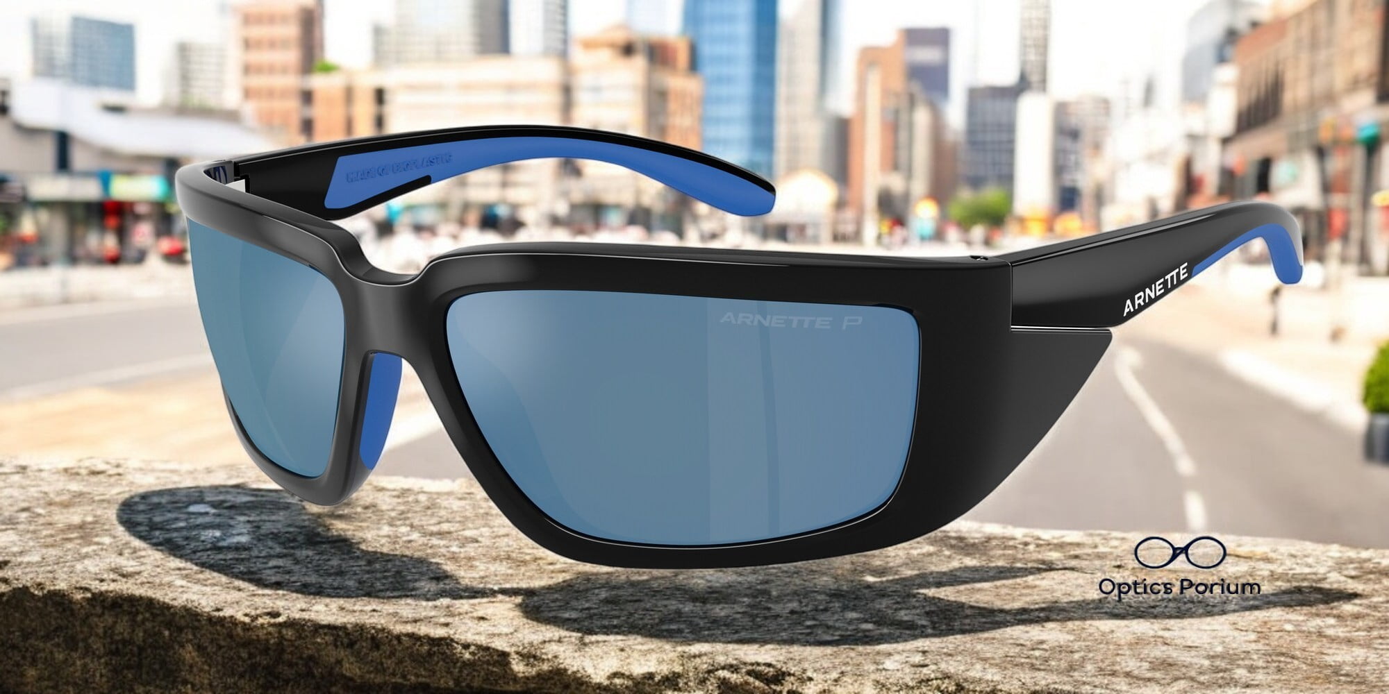 ARNETTE AN4355 275322 Taggit Black Blue Grey Water Polarized 62mm Men Sunglasses