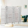 thumbnail image 6 of Costway 6 Panel Room Divider Furniture Classic Venetian Wooden Slat Home 67 in. Tall, 6 of 12
