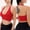 Red, variant on Jacenvly Bras for Women No Underwire Stretchable Solid Push-Up Bra Women Bralettes Breathable Soft Comfortable Underwear Fall Yoga Wear Running Back Training Shock-Proof Vest Bra