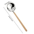 Clearance! Fenull Wooden Handle Hot Pot Spoon 304 Stainless Steel Soup