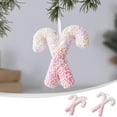 thumbnail image 7 of Christmas Decorations, Candy Cane Ornaments, Pink Plastic Christmas Tree Hanging Decoration, Durable Three-Dimensional Craftsmanship, 15x10cm Size, Festive Window Display Accessory, 7 of 7