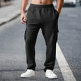 thumbnail image 2 of Zszcpp Summer Pants For Mens 2025 Vintage Long Softable Vacation Brief Solid Pocket Basic Trousers Casual Trouser, 2 of 6