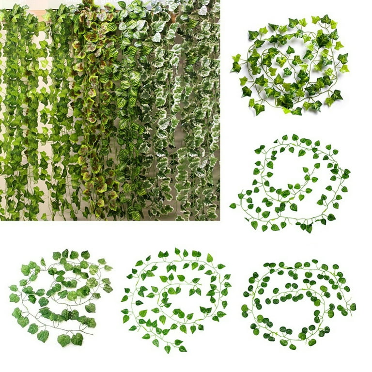12pcs 2M Ivy Green Fake Leaves Garland Vine Foliage Rattan String Wall  Hanging Wedding Party Home Decoration Artificial Plants - AliExpress