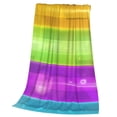 thumbnail image 7 of Lsque Geometry Dash Pattern Fuzzy Fleece Throw Blanket Extra Large,Super Soft,Fluffy and Warm Blankets for Couch,Bed,All Season Use (60"x50"), 7 of 7