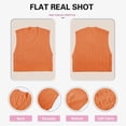 thumbnail image 3 of Sleeveless Women V-neck Knit Crop Sweater Vest Casual Argyle Knit Vest, 3 of 4
