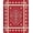 Red, Pattern 8, variant on ODIKA 4'x6' Machine Washable Non-Slip Area Rug, Nordic Hearth Seasonal Decoration High Traffic Rug, Red, 507717