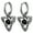 D, variant on Nordic Celtic Earrings for Man,Gothic Cross Star Moon Dangle Hoop Earrings with Opal-Effect Resin Bead - Hip Hop Punk Vintage Jewelry Gift