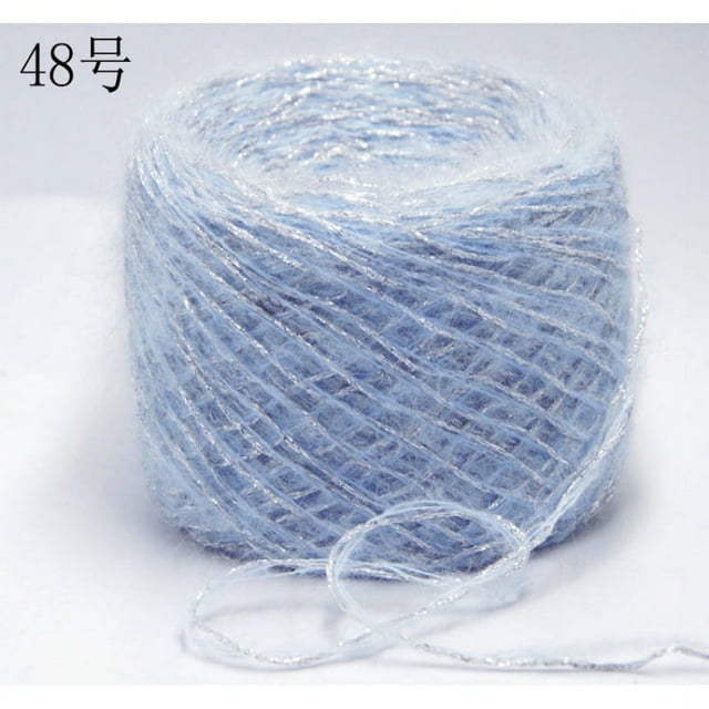 Zhuge Hilo suave y brillante de 100 g: hilo multicolor para tejer, crochet, tejer a ganchillo, hilo de paisajes, hilo multicolor para tejer, azul claro