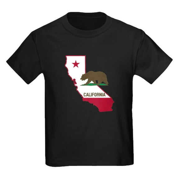 CafePress - CALI STATE W BEAR T Shirt - Dark T-Shirt Kids XS-XL