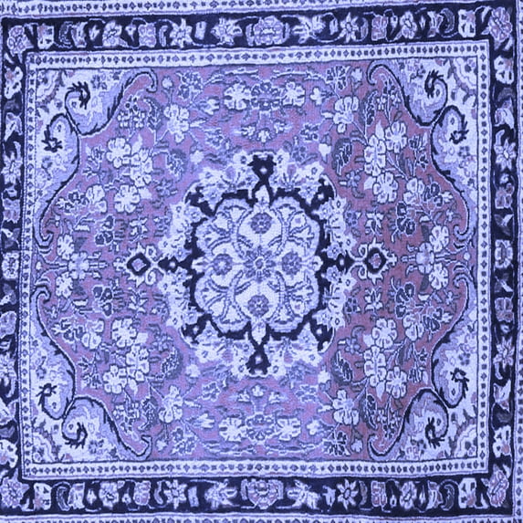 Ahgly Company Indoor Square Persian Blue Traditional Area Rugs, 8' Square