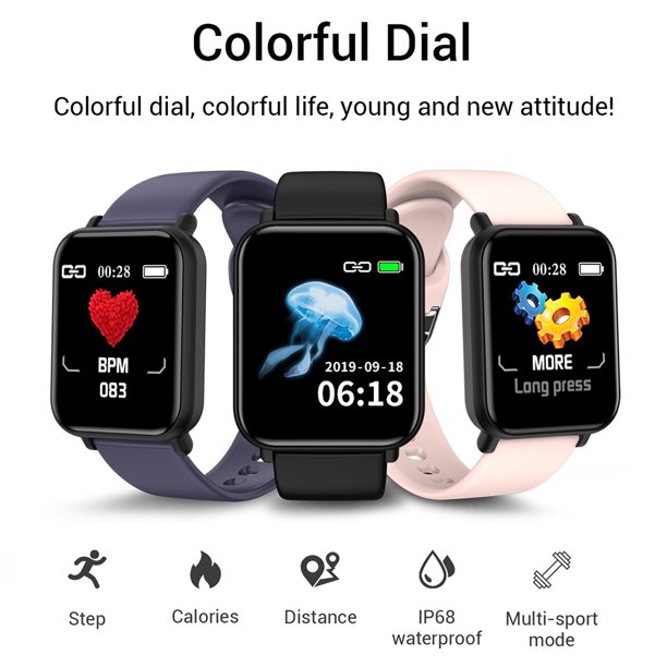 Gwong Electrónica R16 IP68 Impermeable Tarifa cardíaca Monitor de presión arterial Aptitud Pulsera inteligente