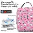 thumbnail image 2 of Giant Panda Insulated Lunch Box Student Reusable Lunch Tote Bag with Detachable Handle Cooler Tote Bag Office Travel, 2 of 6