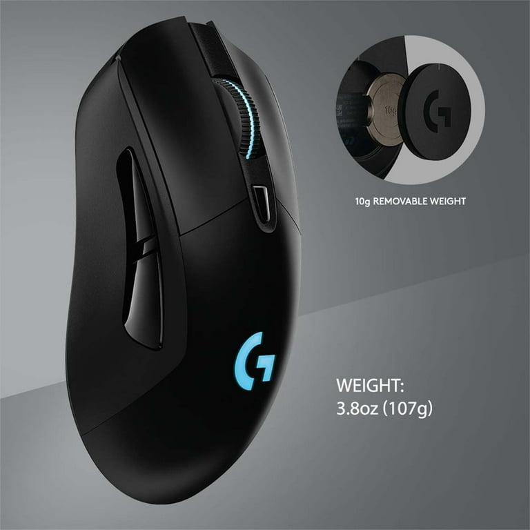 Logitech G703 LIGHTSPEED Wireless Gaming Mouse with HERO Sensor, Black