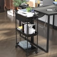 thumbnail image 4 of Carrito de almacenamiento con ruedas SIMPLE HOUSEWARE Standard de 3 niveles, negro, 4 of 9