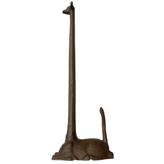 Paper Towel Holder or Free Standing Toilet Paper Holder- Cast Iron Giraffe  Paper Holder - Versatile and Decorative Bathroom Toilet Paper Holder or