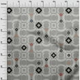 thumbnail image 3 of oneOone Cotton Silk Dusty Gray Fabric Geometric Sewing Fabric By The Yard Printed Diy Clothing Sewing Supplies 42 Inch Wide-SM, 3 of 6