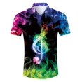 thumbnail image 3 of Camisas con botones para hombre, camisetas con estampado 3D completo, camisetas gráficas novedosas, camisetas hawaianas divertidas de manga corta de verano, camisetas de calle, 3 of 5