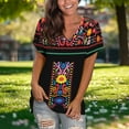 thumbnail image 2 of Youyipin Womens Tops Chiffon Blouses Dressy Casual Tops Summer Tunics V Neck Business Short Sleeve Shirts for Women, 2 of 7