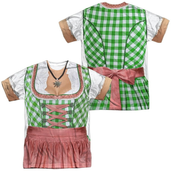 Oktoberfest Dirndl (Front - Back Print) - Short Sleeve Shirt - Medium