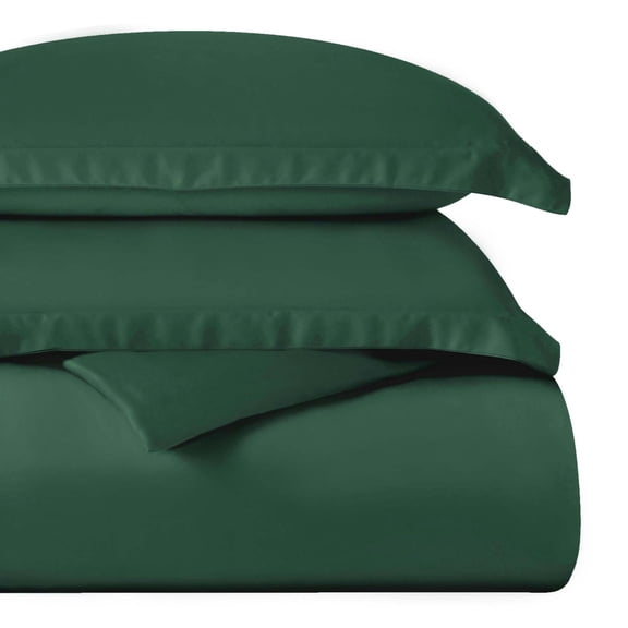 Superior Egyptian Cotton 400 Thread Count Duvet Cover Set, Twin, Hunter Green